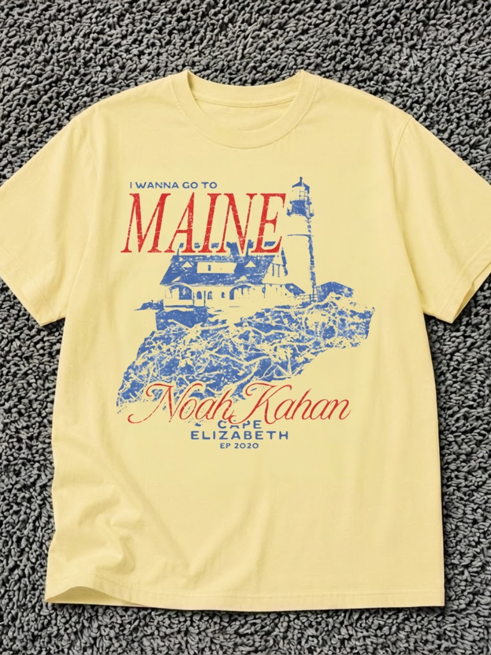 Noah Kahan "Cape Elizabeth" Graphic T-Shirt YELLOWHAZE